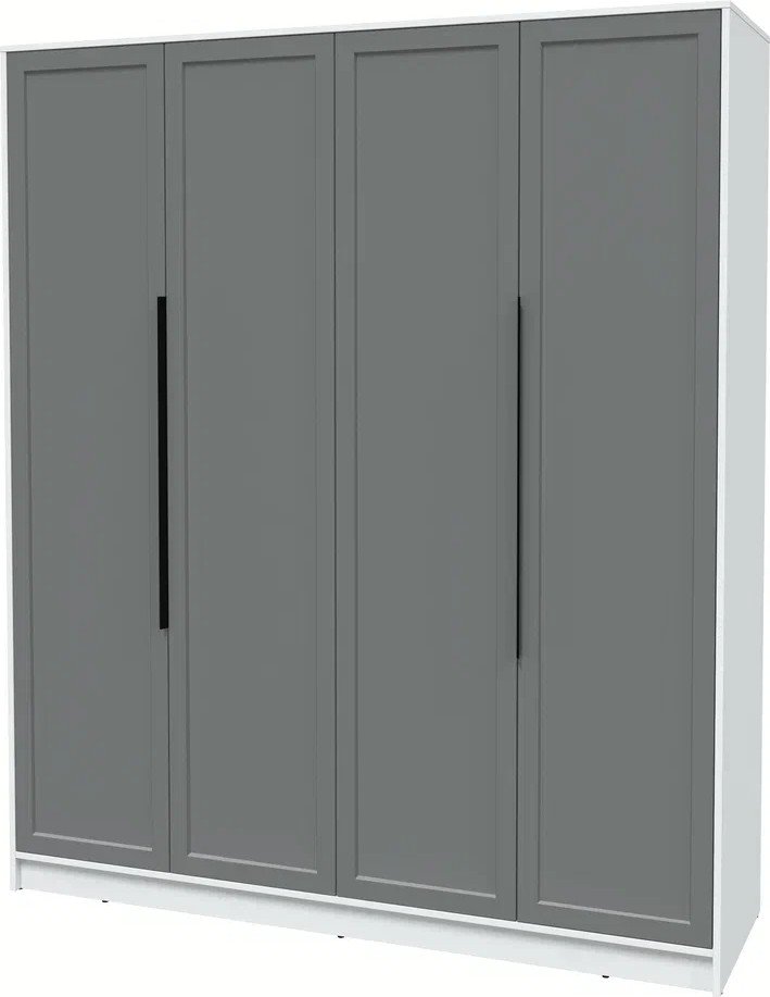 

Шкаф распашной Интерлиния Концепт Тренд КТ-Ш4 (белый платинум/серый)