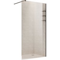 Душевая стенка Adema Риббер 120 Walk-In (черный)