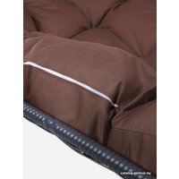 Подвесной диван M-Group Лежебока 11180305 (с серым ротангом/коричневая подушка)