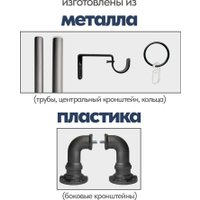 Карниз для штор UG Home Раздвижной 1-рядный 1КР-153-360-ЧО (черное олово, 1.53-3.6м)