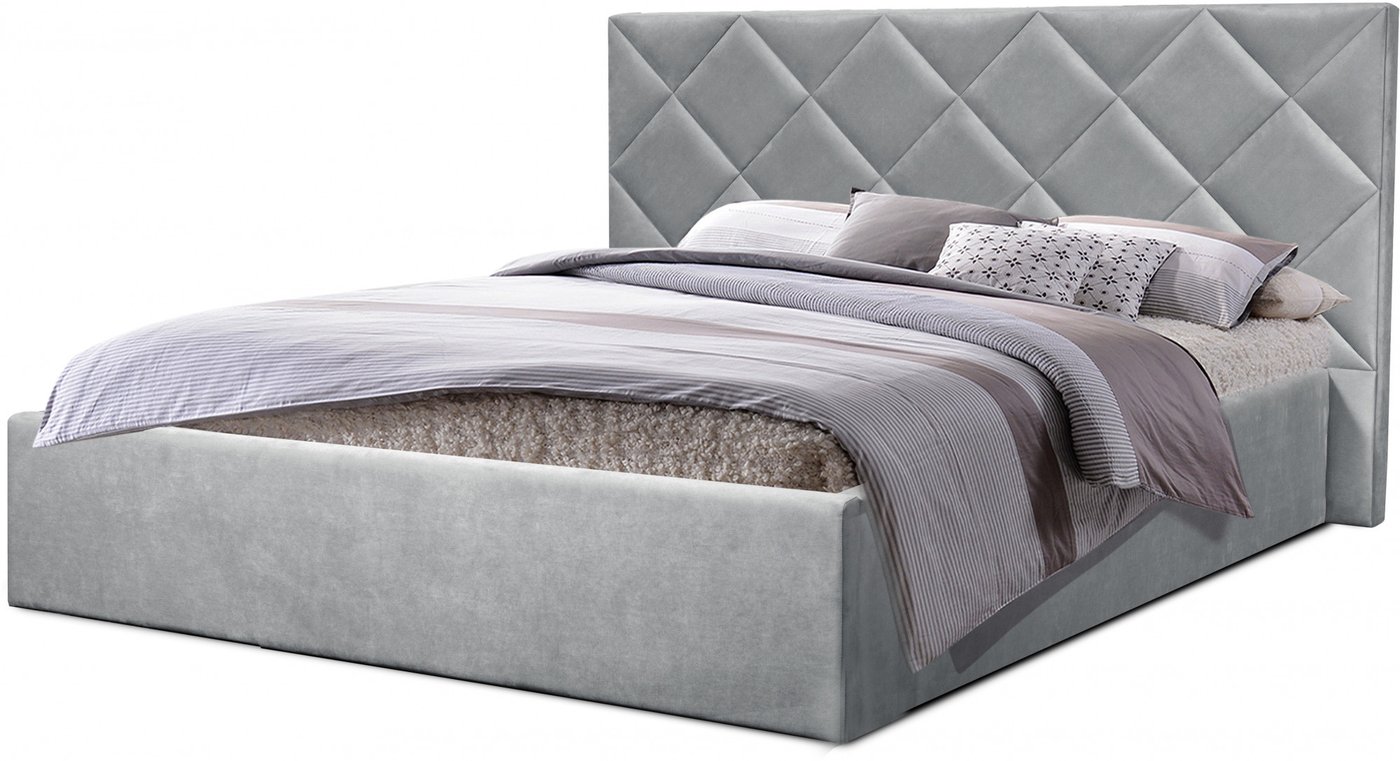 Кровать Анмикс Софья с ламелями 160x200 (микровелюр Simple 31)