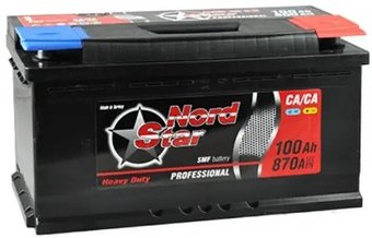 Автомобильный аккумулятор Nordstar 870A R+ (100 А·ч)