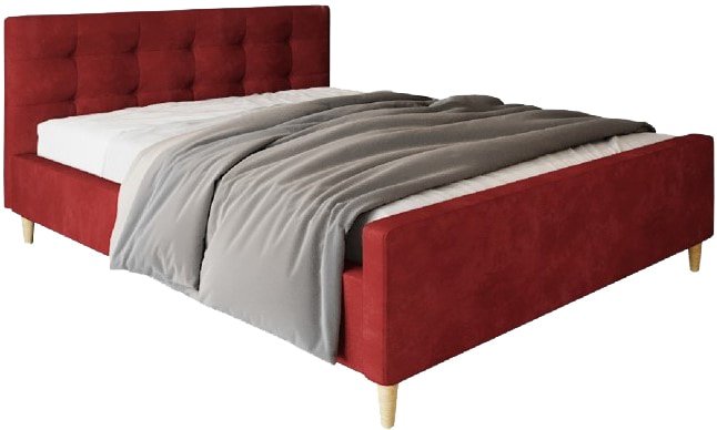 

Кровать Настоящая мебель Pinko 160x200 (вельвет, красный)