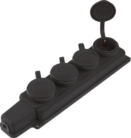 

Розетка промышленная Юпитер JP7601-04 (черный)