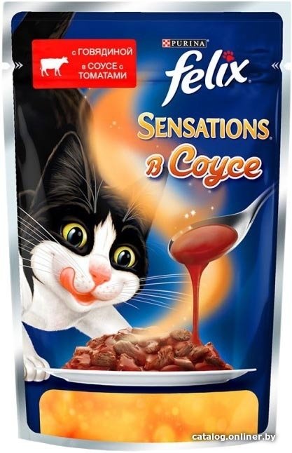 Пресервы Felix Sensations в соусе с говядиной и томатами 0.085 кг