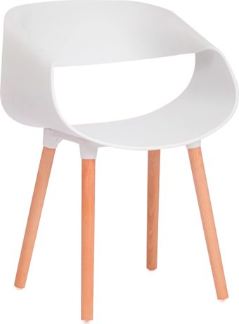 Стул с подлокотниками TetChair QXX mod. C1058 (белый/натуральный)