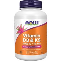 Витамин Now Foods Vitamin D3 & K2 1000iu (120 капсул) в Бобруйске