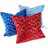 Декоративная подушка Домашняя Мода Новогодний принт (35х35, бордо)