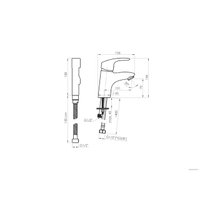 Смеситель с лейкой для биде Rubineta Tornado-17