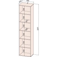 Стеллаж Интерлиния Skill-21 (белый/белый)