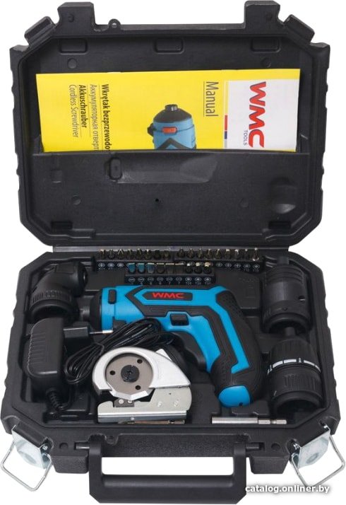 Электроотвертка WMC Tools 1036 (с 1-им АКБ, кейс, набор оснастки)