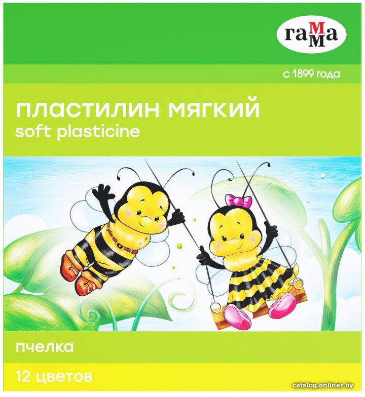 Пластилин восковой Гамма Пчелка 280032Н (12 цв)