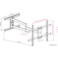 Кронштейн для телевизора Kromax DIX-20 (черный)