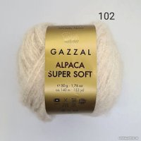 Пряжа для вязания Gazzal Alpaca Super Soft 102 50 г 140 м (светло-бежевый)