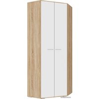 Шкаф распашной Памир Италия ШУ-800 (дуб сонома/белый глянец)
