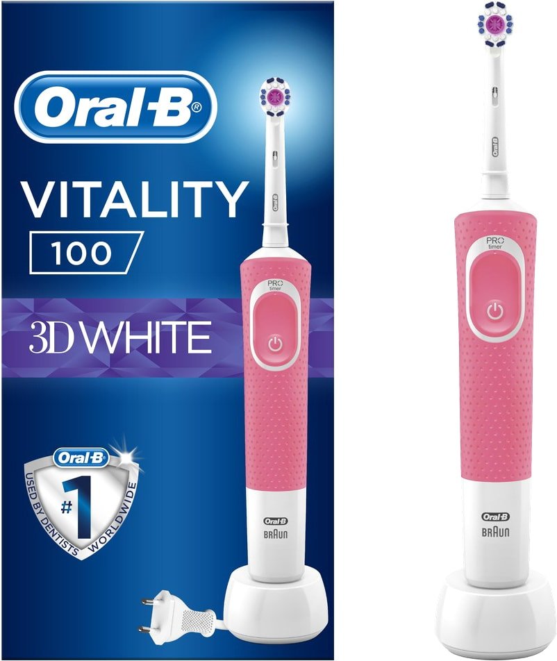 

Электрическая зубная щетка Oral-B Vitality 100 3D White D100.413.1 (розовый)