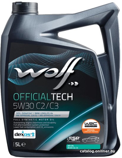 Моторное масло Wolf OfficialTech 5W-30 C2/C3 5л