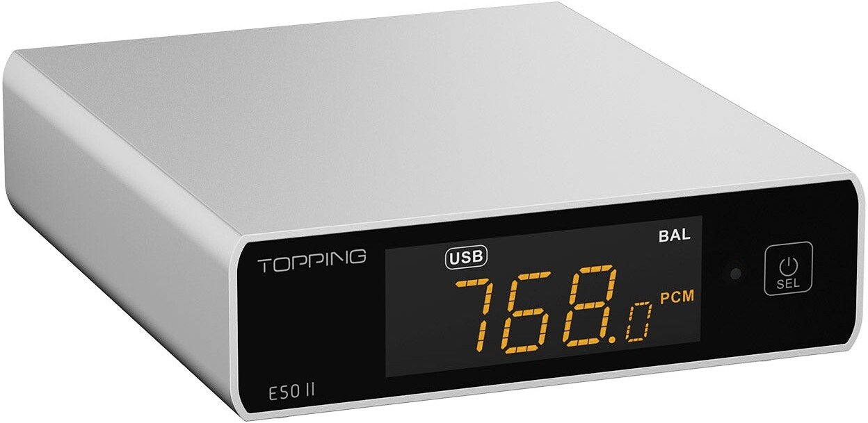 

Bluetooth аудиоресивер Topping E50 II (серебристый)