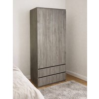 Шкаф распашной Поставымебель Для одежды 2-х дверный 90x58x210 КМС-Е-05 (дуб крафт серый)