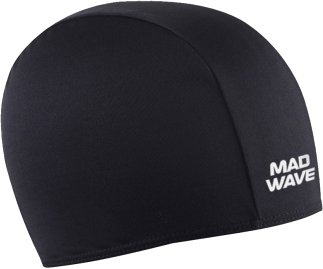 Шапочка для плавания Mad Wave Poly II (черный)
