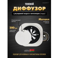 Вентиляционная решетка HOMY AIR круглый A125WRS d200 (белая)