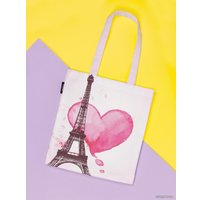 Сумка шоппер JoyArty Париж вызывает симпатию ткань под лен bsh_16243