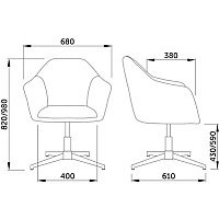 Стул с подлокотниками AksHome Dubai (зеленый велюр/золото) в Бресте