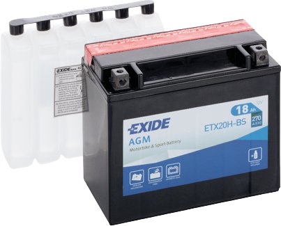 

Мотоциклетный аккумулятор Exide ETX20H-BS (18 А·ч)
