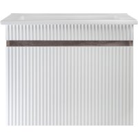  Runo Тумба с умывальником Модена 65 + Оскар 65 (подвесная, железный камень)