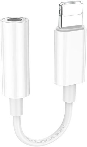 Адаптер Borofone BV21 Lightning - 3.5 мм (белый)