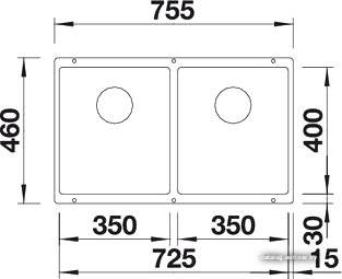 Кухонная мойка Blanco Subline 350/350-U (антрацит)