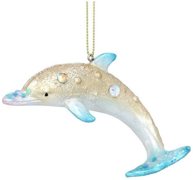 

Елочная игрушка Gisela Graham Neptune's Kingdom. Дельфин 15704
