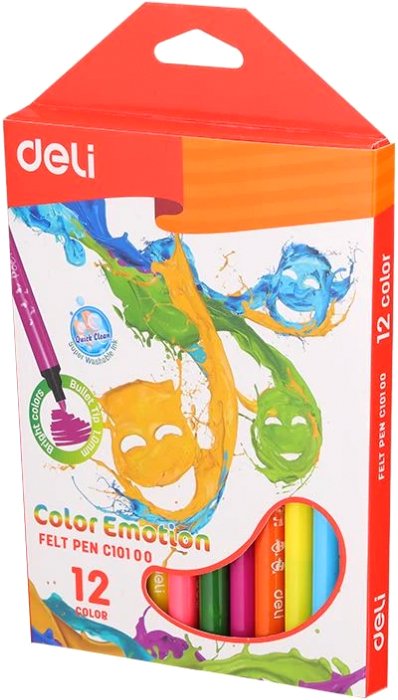 

Фломастеры Deli Color Emotion C10100 (12 цветов)
