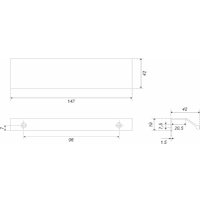 Ручка мебельная Boyard Metrica RT112SC.1/96/150