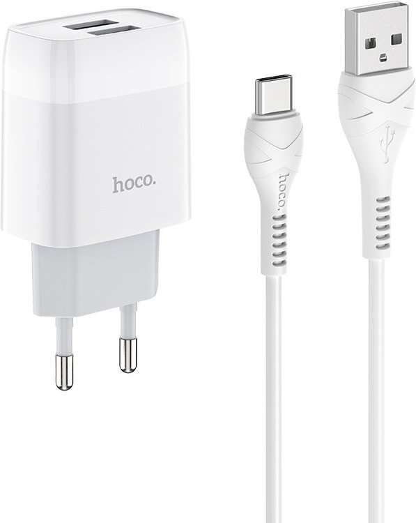 

Сетевое зарядное Hoco C73A USB Type-C (белый)