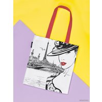 Сумка шоппер JoyArty Привлекательный париж ткань под лен bsh_21033