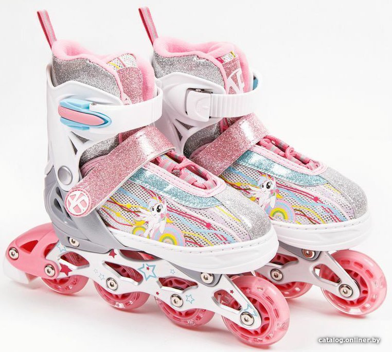 Роликовые коньки Amarobaby Unicorn AMARO-35Uni-Pi-30 (розовый, р-р 30-33)