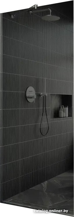 Душевая стенка MaybahGlass 195x69 MGD-705-5у (графитовое стекло/хром матовый)
