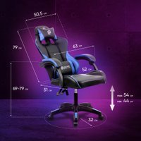 Игровое (геймерское) кресло Оклик Drifter (черный/синий)