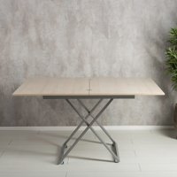 Стол-трансформер Levmar Apollo D68/S59 (дуб шамони светлый/серебро)