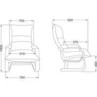 Кресло-качалка Импэкс Форест (венге текстура/Velur V 18)