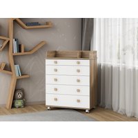 Детский комод Incanto Мишка с органайзером 800/5 PK-0060/01 (белый/дуб)