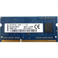 Оперативная память Kingston 4GB DDR3 SODIMM PC3-12800 ASU16D3LS1KBG/4G