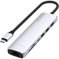 Док-станция Satechi 7-in-1 USB-C Slim Multiport Adapter with Ethernet ST-P7SS (серебристый)