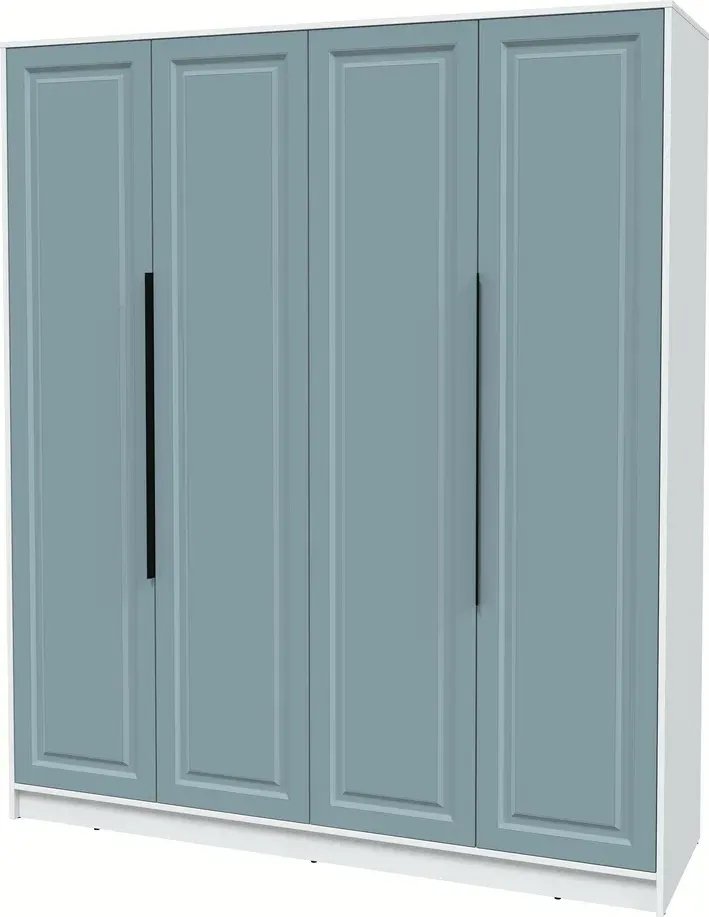 

Шкаф распашной Интерлиния Концепт КТ-Ш4 Деко (белый платинум/океан)