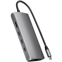 Док-станция Satechi USB-C Multiport Adapter 8K With Ethernet V3 ST-P8KEM (серый)