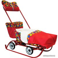 Санки-коляска Русские игрушки Санимобиль Премиум (красный)