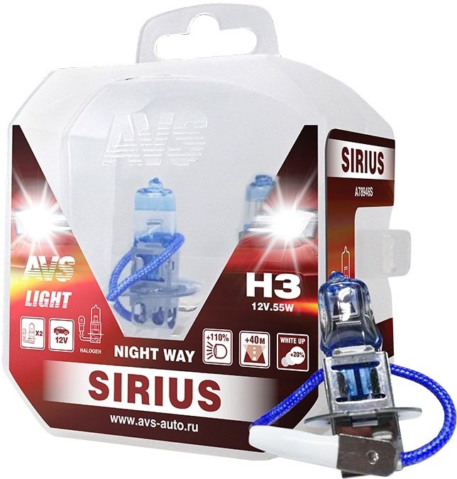 

Галогенная лампа AVS Sirius Night Way H3 2шт