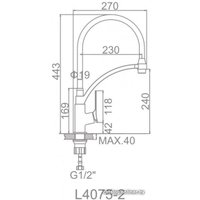 Смеситель Ledeme l4075-2