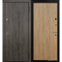 Металлическая дверь Стальная Линия Альфа для квартиры 70 (дуб миндальный)